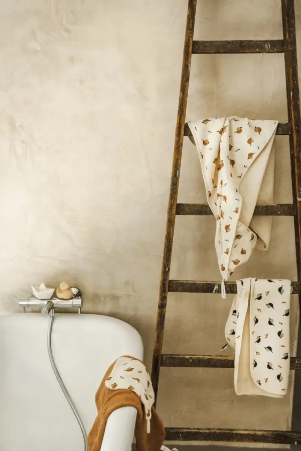 Noppies Badecapes & Wickeltücher | Zuhause-Badecape Printed Duck Baby Hooded Towel -