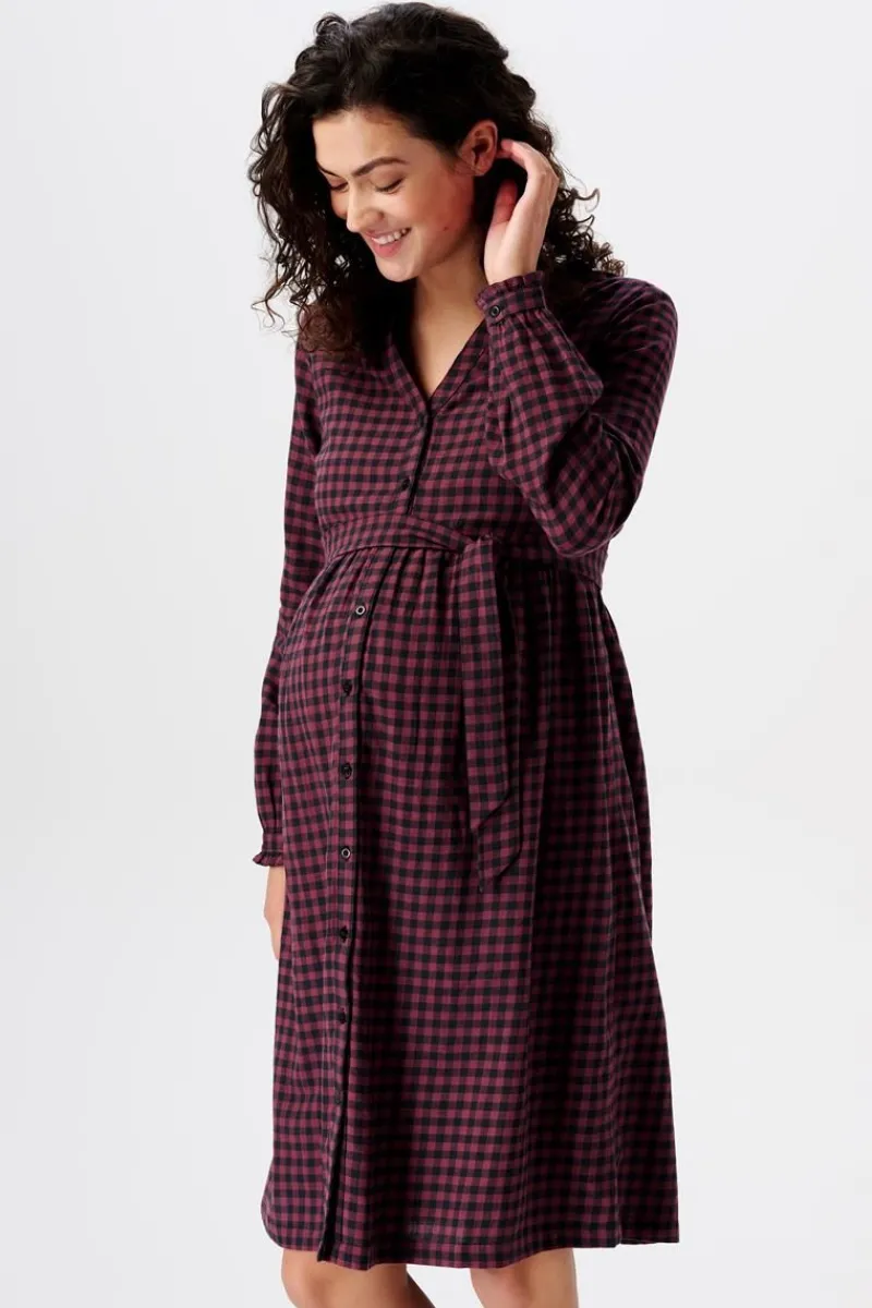 stillkleid__plum_red_12.webp Noppies Kleider | Kleider-Still-Kleid -