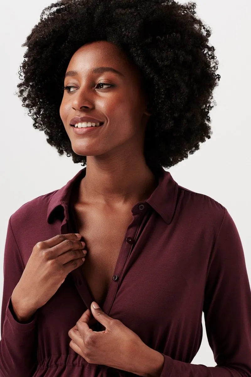 stillshirt__plum_brown_6.webp Noppies Shirts | Shirts-Still-Shirt -